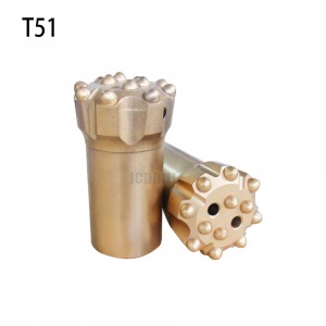 T51 115mm Ballistic Spherical Thread Button Bits Perforazione di Roccia