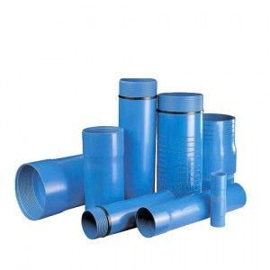 250x3000mm extrémité de filetage de puits d'eau tuyau de tubage en PVC extrémité de filetage de puits d'eau tuyau de tubage en PVC