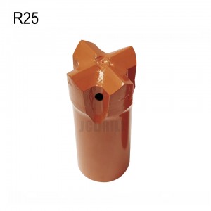 Mažų skylių gręžimo įrankiai R25–51 mm srieginiai skersiniai antgaliai, skirti požeminei anglies kasybai