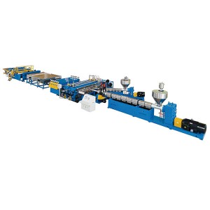 PP, PE Plastic Hollow Cross Section Plate Extrusion Line