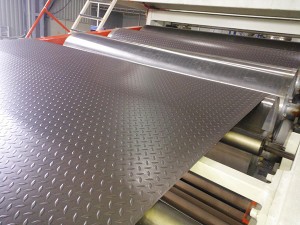 TPE/TPO/PVC地板脚垫挤出生产线