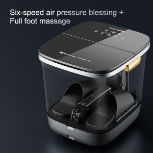 KASJ K2 Foot Bath Massager Toughened Glass Panel 3D Shiatsu Air Bag Electric Automatic Shrink Rope