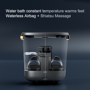 KASJ K2 Foot Bath Massager Panel Kaca Tegar Beg Udara Shiatsu 3D Tali Pengecutan Automatik Elektrik