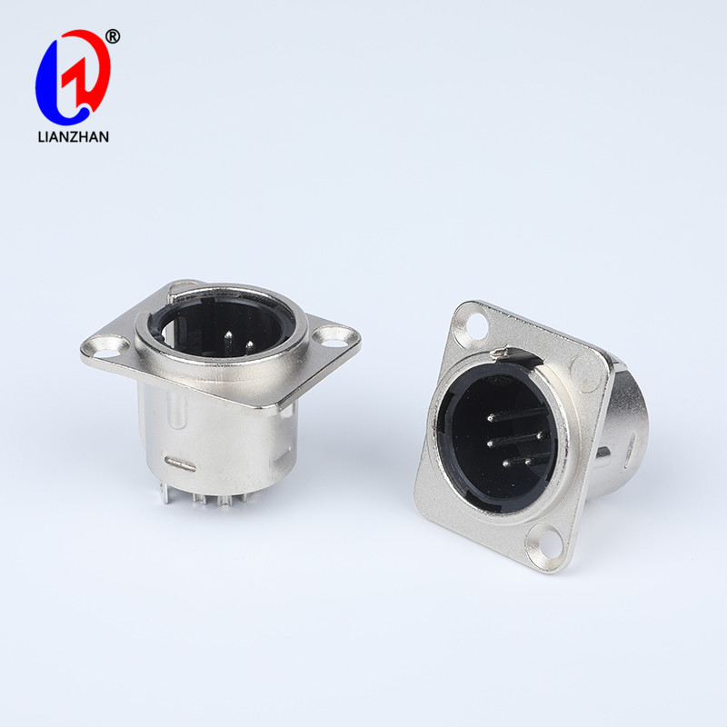 XLR Male Jack 5 Pin Metal Chassis Mount Socket Microphone Speaker Audio Connector Featured Image