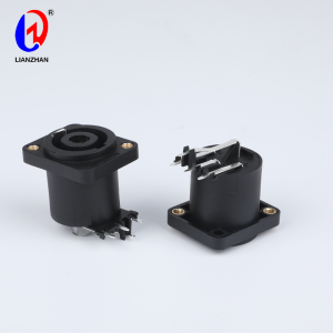 Panel Mount 4 Pin SpeakOn Female Compatible Audio Cable Socket Connector