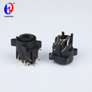 XLR Female 3 Pin Receptacle With 6.35mm Mono Jack Chassis Mount Connector