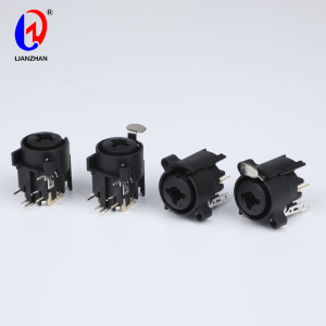 XLR Female 3 Pin Receptacle With 6.35mm Mono Jack Chassis Mount Connector