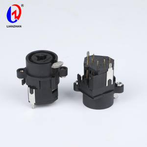 XLR 1/4″ Mono Jack Female Socket Panel Mount Combo Connector With Push Lock