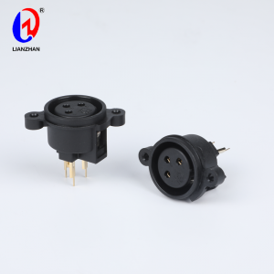XLR Female Chassis Connector 3 Pin Panel Mount D-Size XLR Connector