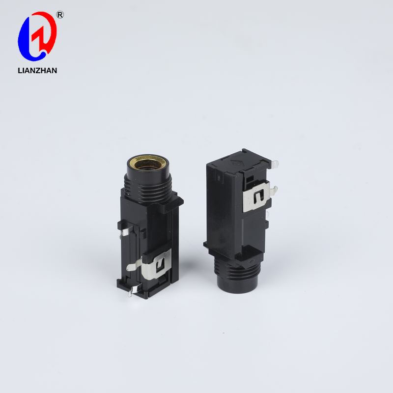 Audio Headphone Socket Connector 3 Pin 6.35mm Stereo Jack Female Panel Mount Socket Featured Image