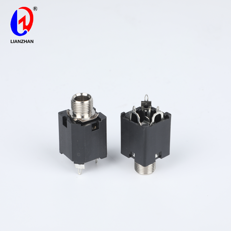 6.35mm 1/4 Inch Panel Mount Female Stereo Socket 3-Pin Headphone Audio Jack Connector Featured Image
