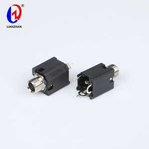 6.35mm 1/4 Inch Panel Mount Female Stereo Socket 3-Pin Headphone Audio Jack Connector