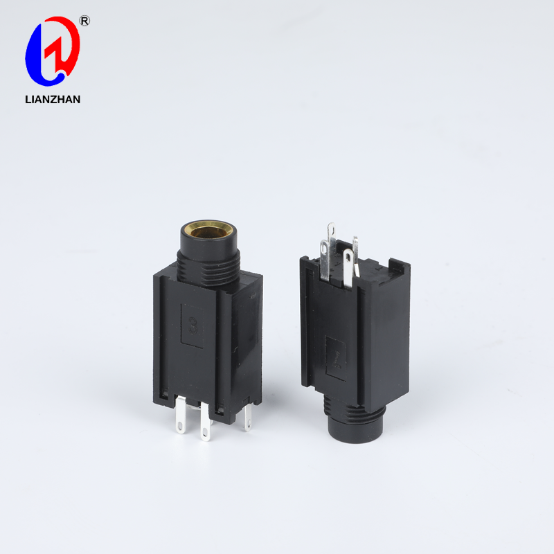 6.35mm Female Headphone Jack 4 Pin Audio Stereo Female Jack Connector for Mixer Amplifier Speaker Featured Image