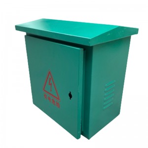 Green Outdoor Floor to Ceiling Power Distribution Cabinet Junction Box