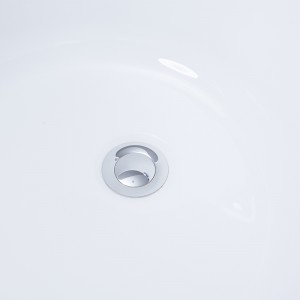 Pedra de bany oval independent de nova generació blanca, amb residus i desbordament