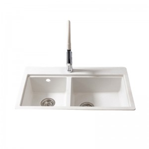 Buy Discount Quartz Stone Kitchen Sink Suppliers –  Double Bowl Quatz Material Kitchen Sink – Moershu