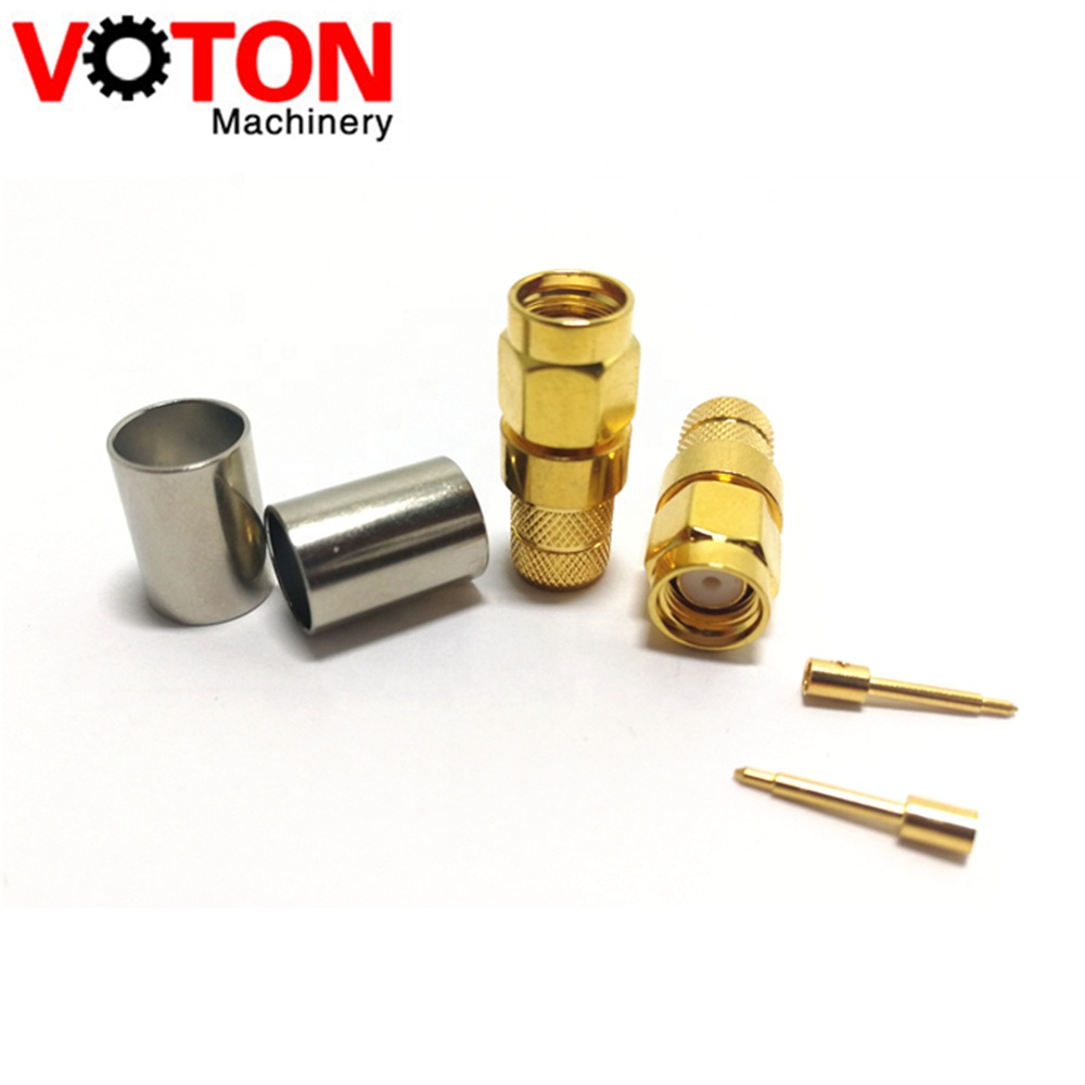 SMA Plug Straight Type SMA Male Connector Crimp For RG6 LMR300 Coaxial Cable
