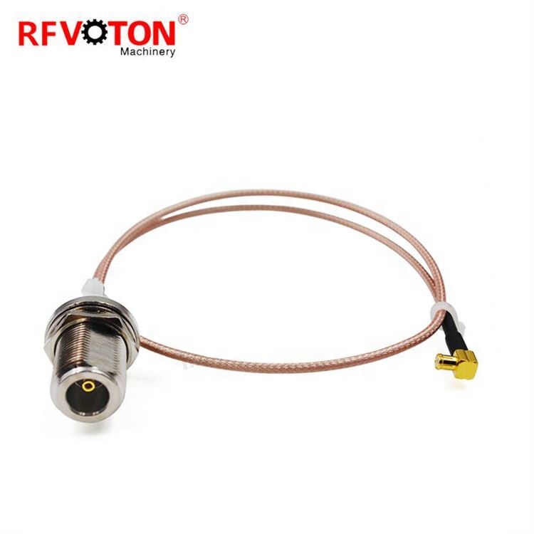 RFVOTON су өткізбейтін N әйел, rg316 rg174 rg316 rg174 секіргіш кабельге арналған mcx-тен mcx-қа дейінгі тік бұрышы бар.