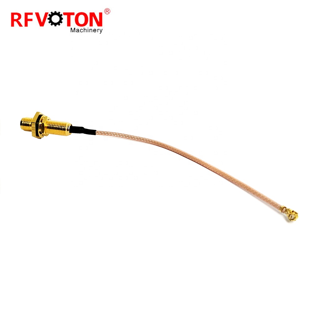 RF pigtail kabel 10cm RG178 med IPEX(UFL) till SMA hona BH