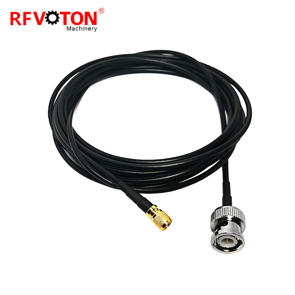 10-32 ដោតបុរសទៅ bnc បុរសដោត rg174 jumper cable assembly