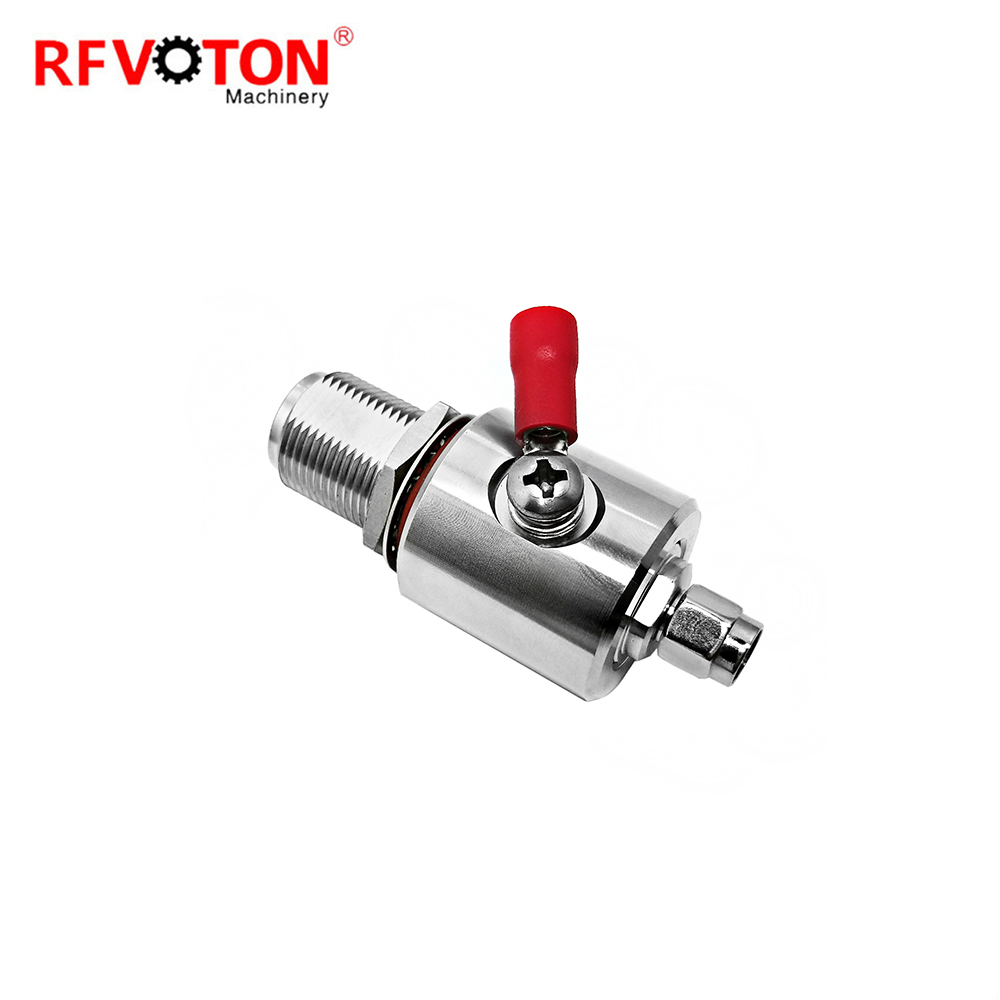ឧបករណ៍ភ្ជាប់ RP SMA ពីបុរសទៅ N ស្រី bulkhead rf coaxial connector 0-3G gas tube អង់តែនការពាររន្ទះ