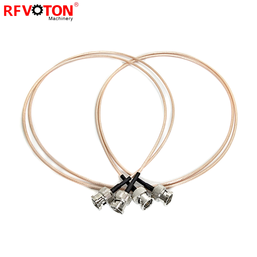 75Ohm Coax Patchcord Jumper BNC Male Plug to BNC Male Plug Connector RG179 RF Pigtail Cable Assembly