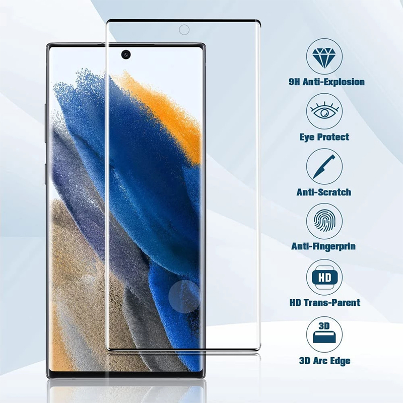 Samsung Galaxy S21 5G шишаи 3D сарпӯши пурраи филми сахтии 9H