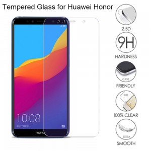 Honor 7C प्रो फिल्मवर Huawei Y9 Y5 Y6 Y7 प्राइम एचडी फिल्मसाठी टफ हार्डनेस ग्लास