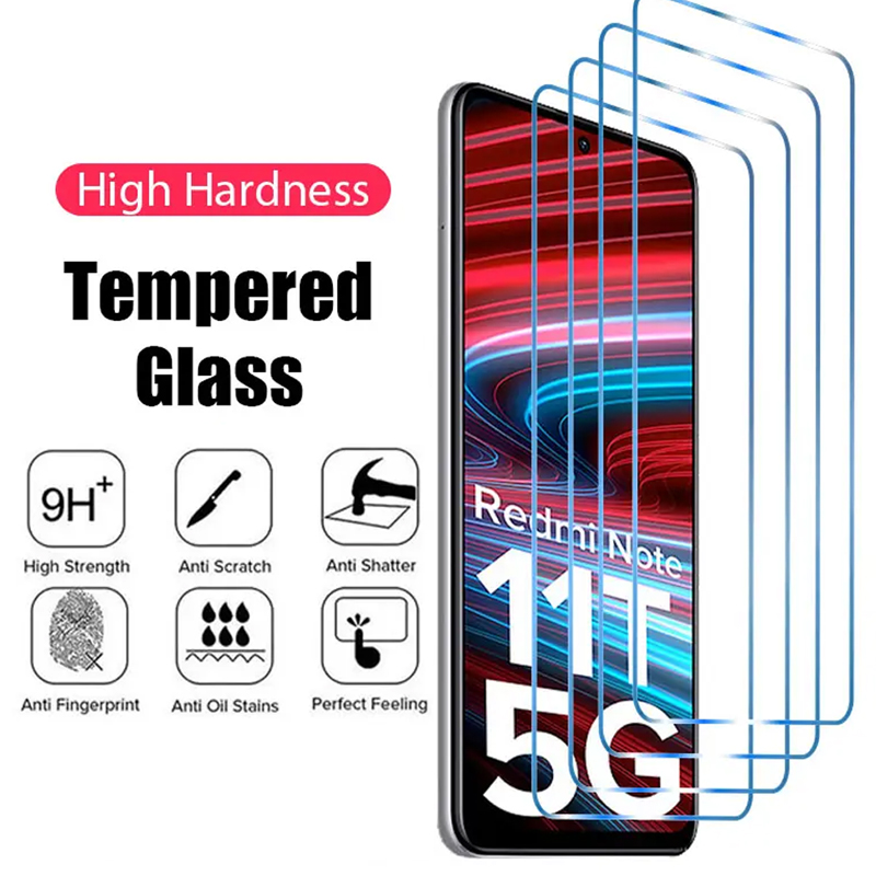 Tanpered Glass pou Xiaomi Redmi Note 11 9 8 Pro 9A 9T 9C