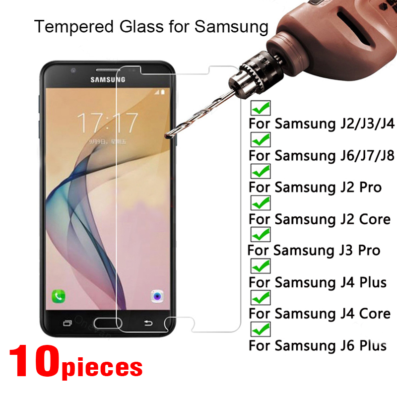 Samsung J2 Pro Core J3 Pro J4 Core फोनसाठी 9H टेम्पर्ड ग्लास