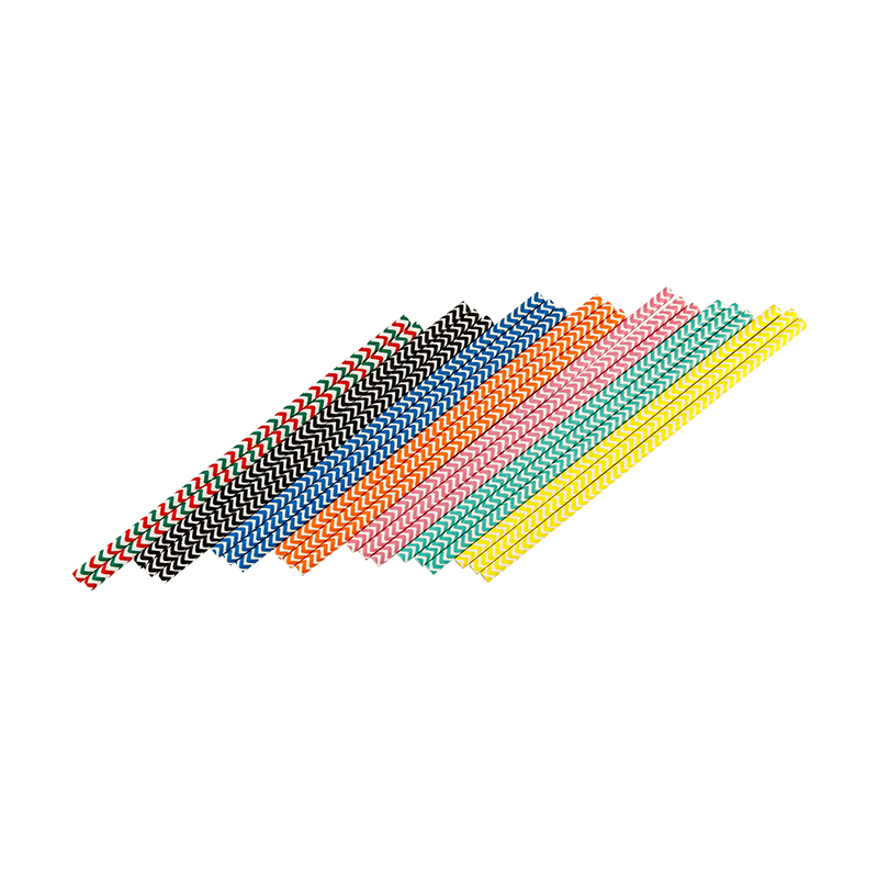 Manufacturers directly provide fully degradable beverage paper straw, disposable environmental protection Wave stripe straight straw, which can be wholesale customized