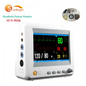 SUN-502K small size 7 inches LED vital signs portable cardiac hospital use monitor