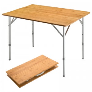 Suncha Bamboo Folding Table Portable Camping Table