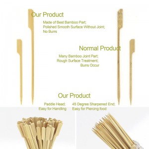 Suncha Bamboo Skewers for Appetizers Fruit Kabobs Sandwiches