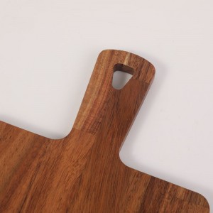 Taula de tallar rectangular de fusta d'acàcia Suncha amb mànec