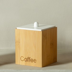 Suncha sada 3 krabičky na koření, nádoba na skladování cukru na čaj a kávu s bambusem