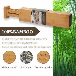 Suncha Bamboo Drawer Divider los npaj koj lub tsev