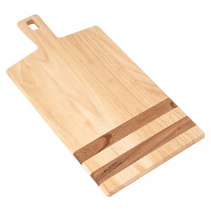 Suncha Rubber Wood & Acacia Wood Unique Lines Cutting Board