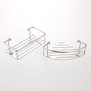Shower Caddy 1 Tier Bathroom Corner/Square Shelf Organizer Brass Polished Chrome 1 Tier Corner/Square Basket