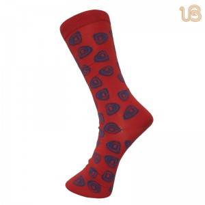 Mehed punase värvi sokk |Meeste värvilised pahkluu sokid professionaalne tootja