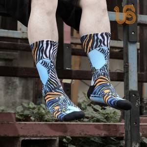 Nogavice s 360-stopinjskim tiskom – modne moške dizajnerske nogavice iz čistega bombaža