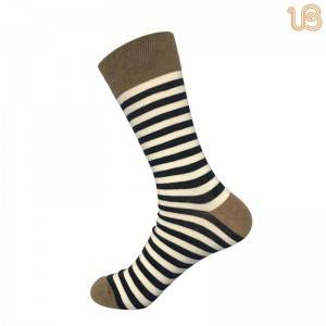 Vīrieši pēc pasūtījuma Stripe Sock |Augstas kvalitātes pielāgotas vīriešu zeķu profesionālais ražotājs