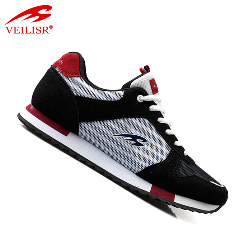 Zapatillas new fashion leather mesh sneakers men running sport shoes Featured Image