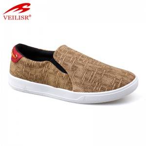 canvas upper injection women casual slip on shoes