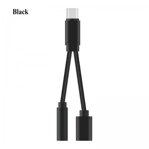 Vnew Portable Multifunction Audio Adapter 2 In 1 Type C To 3.5mm Jack Earphone Audio Usb C Adapter Cable