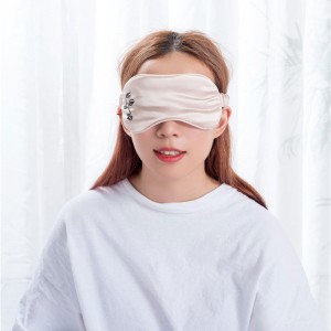 Udobna svilena maska ​​za oči prilagođenog dizajna sa mekanim embridory logotipom