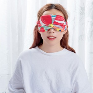 High quality custom color fashion print design silk sleep mask