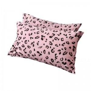 Cuscino morbido in poli satin di design stampa leopardo