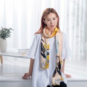 2018 Good Quality Silk Scarf - Unique designs silk print scarf custom color  – Wonderful Textile