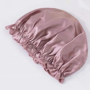 ໂຮງງານຜະລິດຂາຍສົ່ງ Double Layer Silk Hair Bonnet Custom sleep hair bonnets